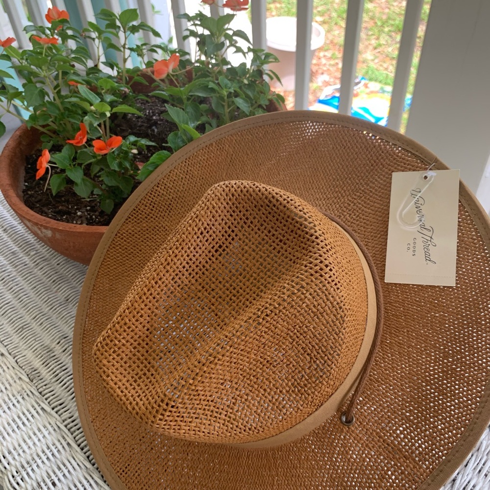 2/$20 NWT structured straw hat with strap